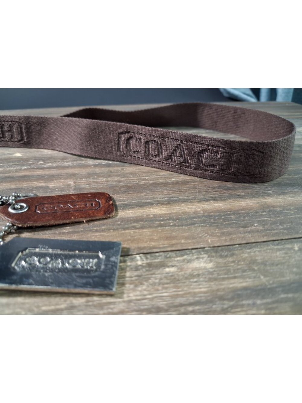 Y2K COACH Strap Brown Canvas Spell Out Logo with Hang Tags Replacement